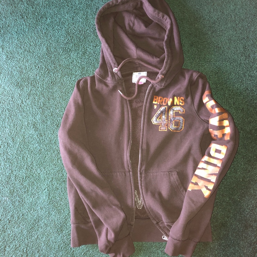 CLEVELAND BROWNS BLING HOODIE.